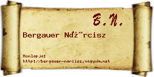 Bergauer Nárcisz névjegykártya